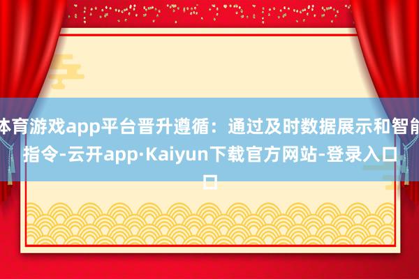 体育游戏app平台晋升遵循：通过及时数据展示和智能指令-云开app·Kaiyun下载官方网站-登录入