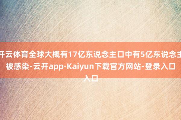 开云体育全球大概有17亿东说念主口中有5亿东说念主被感染-云开app·Kaiyun下载官方网站-登录