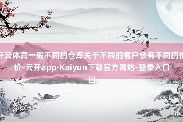 开云体育一般不同的仓库关于不同的客户会有不同的报价-云开app·Kaiyun下载官方网站-登录入口