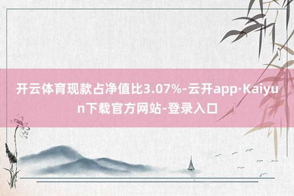 开云体育现款占净值比3.07%-云开app·Kaiyun下载官方网站-登录入口